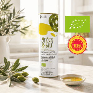 Ekologiškas Kalamata PDO ypač tyras alyvuogių aliejus - Green & Blu 1 L