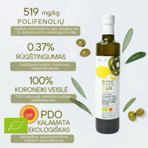 Ekologiškas Kalamata PDO ypač tyras alyvuogių aliejus - Green & Blu 500 ml