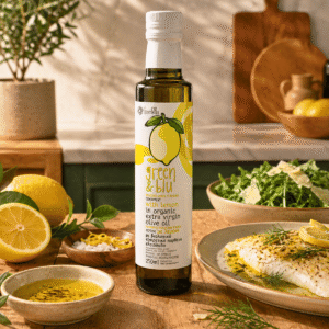 Ekologiškas alyvuogių aliejus su citrina - 250 ml