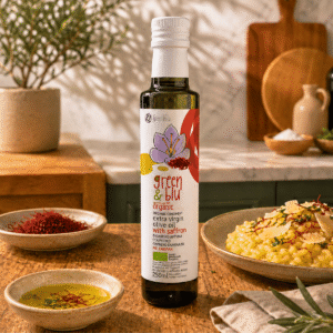 Ekologiškas alyvuogių aliejus su šafranu - 250 ml 2