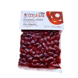 KALAMATA alyvuogės su Kalamata PDO ypač tyru alyvuogių aliejumi 500g