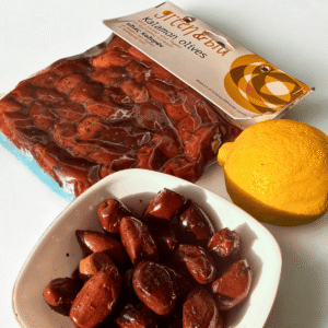 Kalamata alyvuogės su citrina ir čiobreliais balzaminiame acte 200g