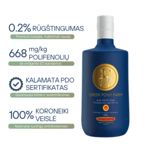Premium Kalamata PDO alyvuogių aliejus EVOO