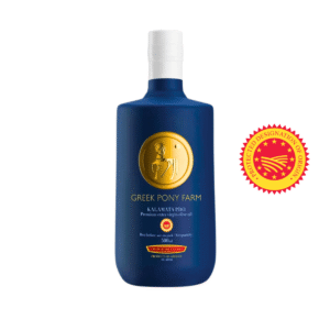 Premium Kalamata PDO ypač tyras alyvuogių aliejus - Greek Pony Farm 500 ml