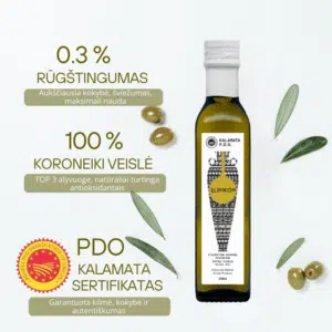 raikiškas KALAMATA PDO ypač tyras alyvuogių aliejus (EXTRA VIRGIN) 250ml 'Elinikon' 3