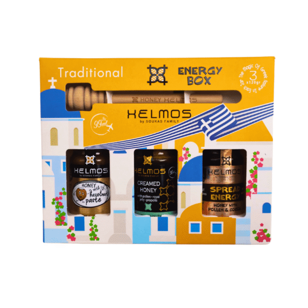 Graikiško medaus kremų rinkinys energijai ir imunitetui (3 x 120g)