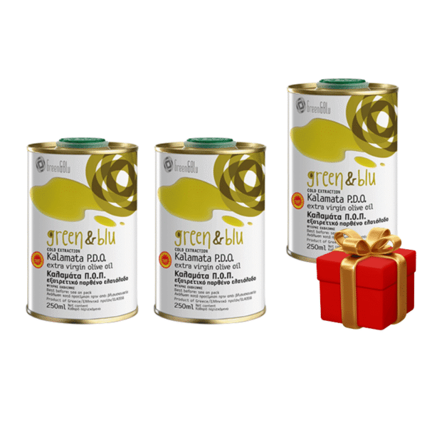 KALAMATA PDO alyvuogių aliejus (3 x 250ml) - Pirk 2 + 1 DOVANA!