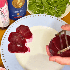 Burokėlių carpaccio salotos - burokėlių paruošimas