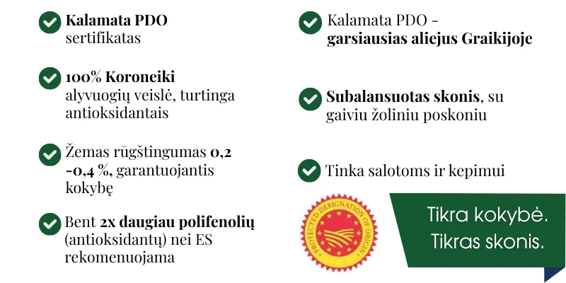 EVOO characteristika