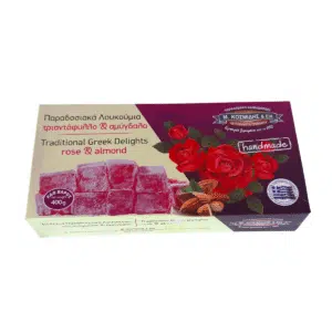 Tradicinis graikiškas desertas (loukoumi) su rožėmis ir migdolais 400g