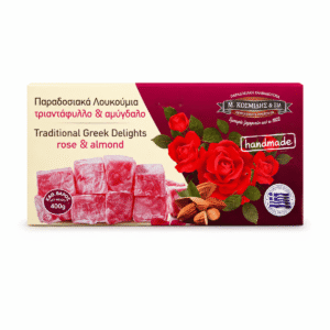 Tradicinis graikiškas desertas (loukoumi) su rožėmis ir migdolais 400g