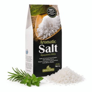 Aromatinė druska su žolelėmis (raudonėlis, bazilikas, pankolis, rozmarinas), 100 g