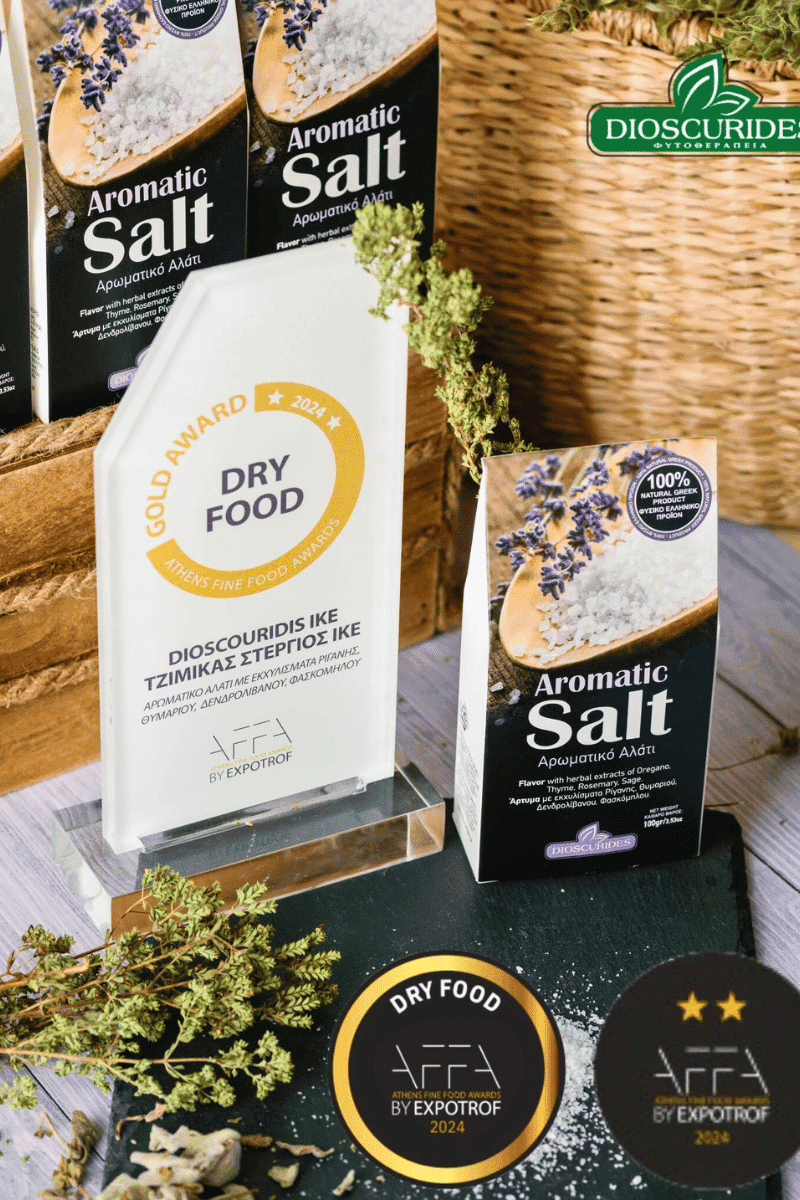 Aromatinė druska su žolelėmis (raudonėlis, čiobreliai, rozmarinas, šalavijas), 100 g