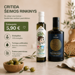 Critida šeimos rinkinys – premium Kretos alyvuogių aliejai visai šeimai
