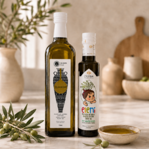 Kalamata PDO ir Kretos ekologiško alyvuogių aliejaus duetas (100% Koroneiki)